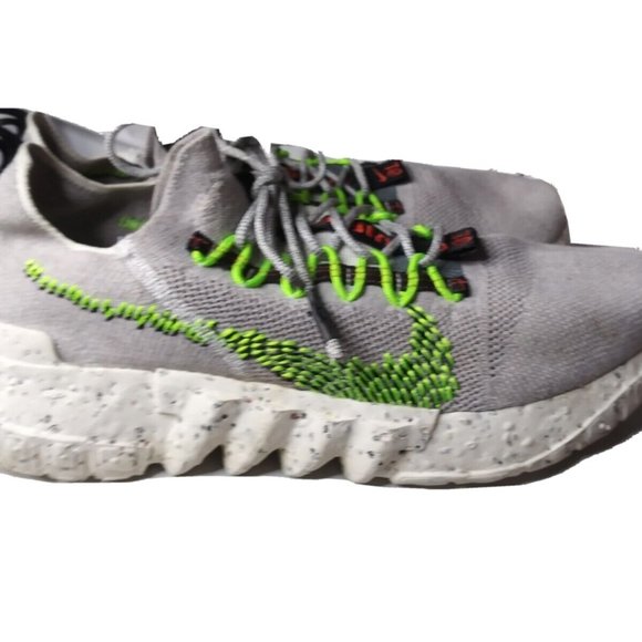 Nike Space Hippie 01 Shoes Men's Size 15 Grey Electric Green DJ3056-004